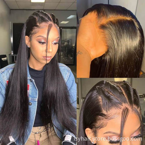Cheap Wholesale Transparent HD Full Lace Human Hair Wig Brazilian Virgin Hair Lace Frontal Wig HD Lace Front Wig For Black Women